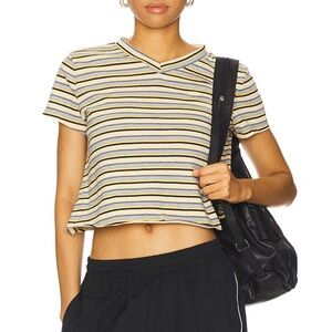 Lioness North Light Tee in Yellow Stripe